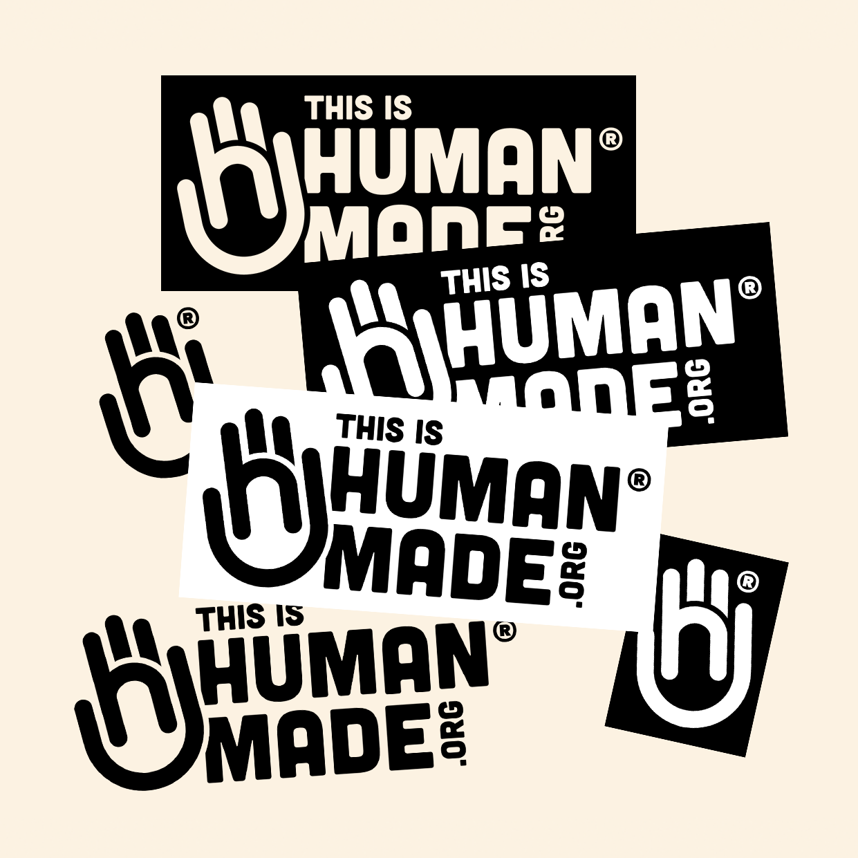 Human Made mark, sticker set